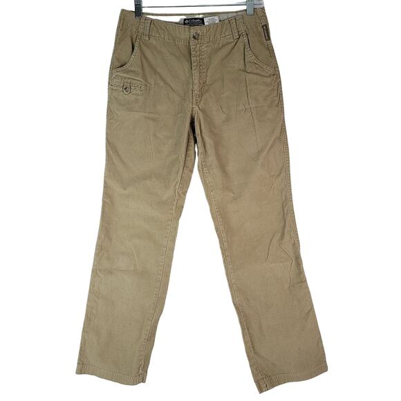 Columbia Pants Womens 8 Regular (30x30) Brown Corduroy Straight Leg Mid-rise - Picture 1 of 7